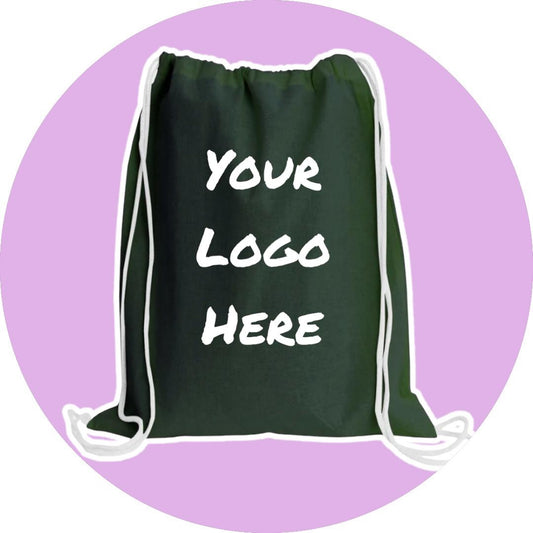 Personalized Drawstring Cinch Pack- Hunter Green