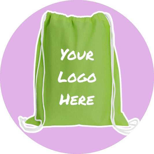 Personalized Drawstring Cinch Pack- Lime