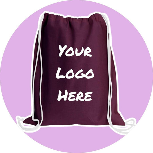 Personalized Drawstring Cinch Pack- Maroon