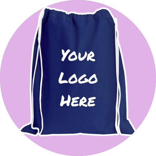 Personalized Drawstring Cinch Pack- Navy