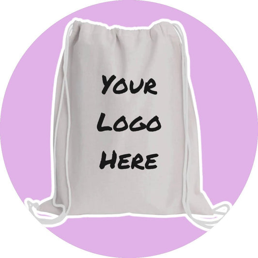 Personalized Drawstring Cinch Pack- White